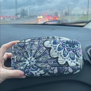 Floral Quilted Women's Bag - Black and Purple
